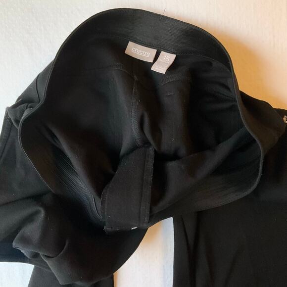 Chico’s Women Classic Basic Straight Leg Work Pants size 15 Regular, Black - Picture 8 of 9